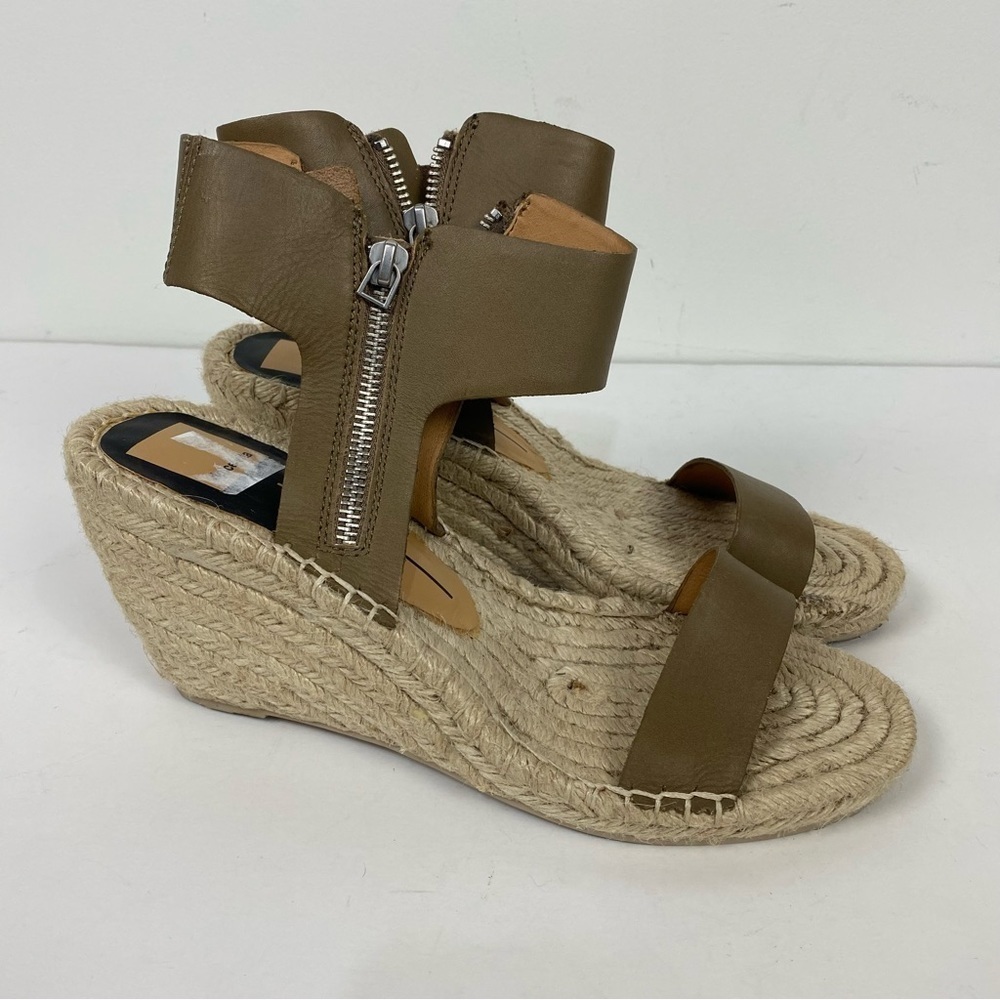 Dolce vita open toe brown espadrille wedge sandals summer
